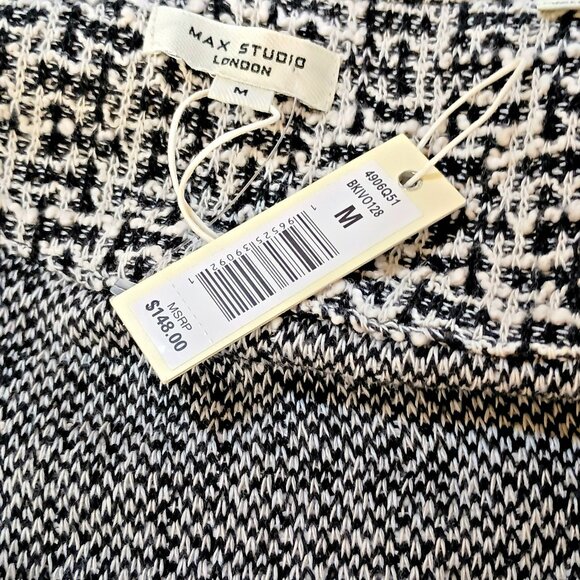 NEW! OLD MONEY TWEED SHEATH DRESS Max STUDIO - Picture 3 of 4